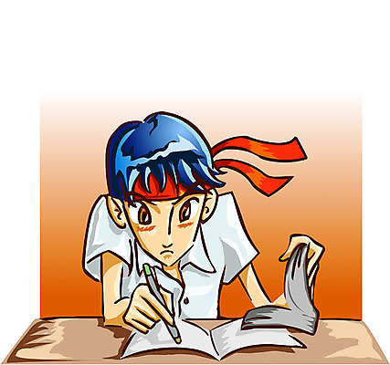 EPS 학생 교육 남자 일러스트 청소년 한명 사람 앉기 상반신 10대 스쿨라이프 수험생 남자만 남자한명만 십대만 십대남자만 십대남자한명만 국내일러스트 1 라이프스타일 학교 모션 고등학생 파일형식 벡터