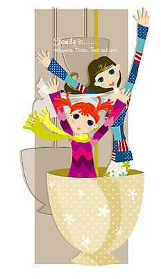 EPS 여자 딸 행복 일러스트 가족 모녀 엄마 사람 상반신 두명 컵 화목 놀이기구 여자만 국내일러스트 식기 감정 컨셉 관계 파일형식 벡터