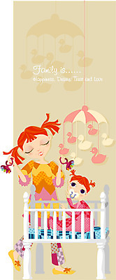 EPS 전신 여자 어린이 일러스트 가족 실내 사람 소녀 두명 아기 자매 동생 언니 여자만 국내일러스트 관계 내부 파일형식 벡터