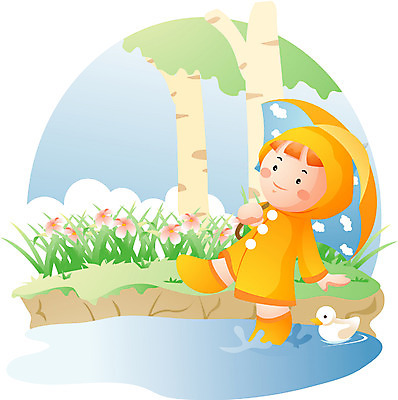 EPS 주간 직업 학생 여자 어린이라이프 초등학생 어린이 일러스트 우산 오리 한명 사람 소녀 야외 유치원생 숲 우비 여자만 여자한명만 어린이만 소녀만 소녀한명만 국내일러스트 자연요소 1 라이프스타일 옷 조류 파일형식 벡터