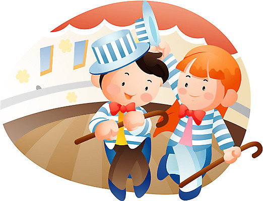 EPS 직업 모자 학생 여자 어린이교육 교육 남자 어린이라이프 어린이 일러스트 지팡이 실내 사람 소녀 소년 두명 유치원생 학예회 어린이만 국내일러스트 라이프스타일 잡화 내부 발표회 파일형식 벡터