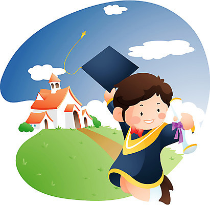 EPS 주간 직업 학생 어린이교육 교육 남자 어린이라이프 초등학생 어린이 일러스트 졸업 하늘 한명 사람 소년 야외 유치원 유치원생 언덕 남자만 남자한명만 어린이만 소년만 소년한명만 국내일러스트 자연요소 1 라이프스타일 파일형식 벡터