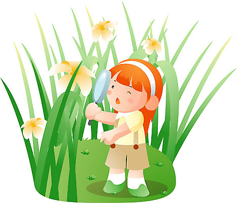 EPS 주간 직업 학생 여자 어린이교육 교육 꽃 어린이라이프 초등학생 어린이 일러스트 돋보기 주택 한명 사람 소녀 야외 유치원생 관찰 여자만 여자한명만 어린이만 소녀만 소녀한명만 국내일러스트 자연요소 식물 1 라이프스타일 모션 건물 파일형식 벡터