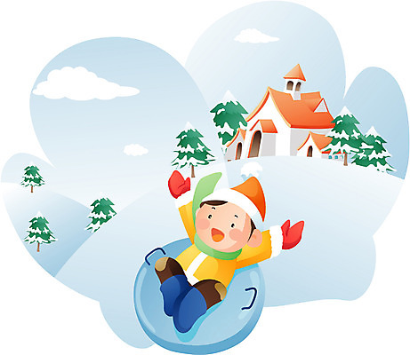 EPS 주간 나무 구름 직업 학생 계절 남자 어린이라이프 초등학생 어린이 겨울 일러스트 놀이 한명 사람 소년 야외 유치원 유치원생 눈 썰매 남자만 남자한명만 어린이만 소년만 소년한명만 국내일러스트 자연요소 식물 1 라이프스타일 교육 날씨 파일형식 벡터