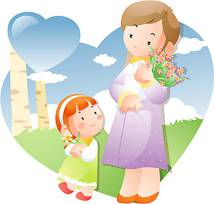 EPS 주간 나무 구름 직업 학생 여자 꽃 어린이라이프 어린이 일러스트 하늘 사람 소녀 야외 두명 교사 유치원생 하트 언덕 여자만 어린이만 소녀만 국내일러스트 자연요소 모양 식물 라이프스타일 파일형식 벡터