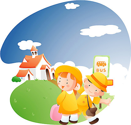 EPS 주간 구름 직업 학생 여자 어린이교육 교육 남자 어린이라이프 어린이 일러스트 교통시설 하늘 주택 사람 소녀 소년 야외 두명 스쿨라이프 유치원생 표지판 버스정류장 언덕 어린이만 국내일러스트 자연요소 라이프스타일 교통 학교 알림판 건물 역 시설 파일형식 벡터