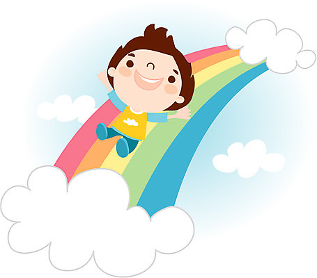 EPS 주간 전신 클립아트 구름 직업 캐릭터 학생 남자 초등학생 어린이 무지개 일러스트 한명 사람 소년 야외 라이프 유치원생 어린이날 남자만 남자한명만 어린이만 소년만 소년한명만 일러캐릭터 자연요소 1 기념일 생활 파일형식 벡터