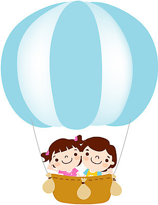 EPS 클립아트 직업 캐릭터 학생 여자 남자 초등학생 어린이 일러스트 사람 소녀 소년 상반신 두명 라이프 유치원생 기구 열기구 어린이날 어린이만 일러캐릭터 기념일 항공교통 생활 파일형식 벡터