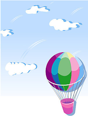 EPS 주간 클립아트 일러스트 항공교통 하늘 사람없음 야외 여름 레포츠 운송업 기구 열기구 국내일러스트 자연요소 계절 산업 교통수단 레저 파일형식 벡터