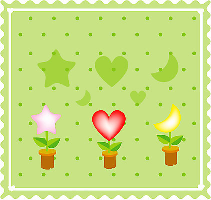 EPS 클립아트 식물 문양 사계절 계절 꽃 별 화분 백그라운드 무늬 일러스트 사람없음 봄 달 하트 포장지 편지지 국내일러스트 자연요소 모양 포장 편지 파일형식 벡터