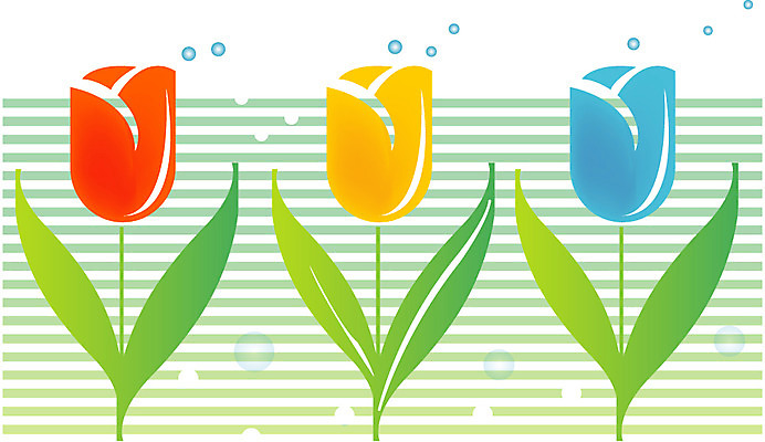 EPS 클립아트 식물 사계절 계절 꽃 일러스트 봄꽃 자연 봄 튤립 국내일러스트 생태계 파일형식 벡터