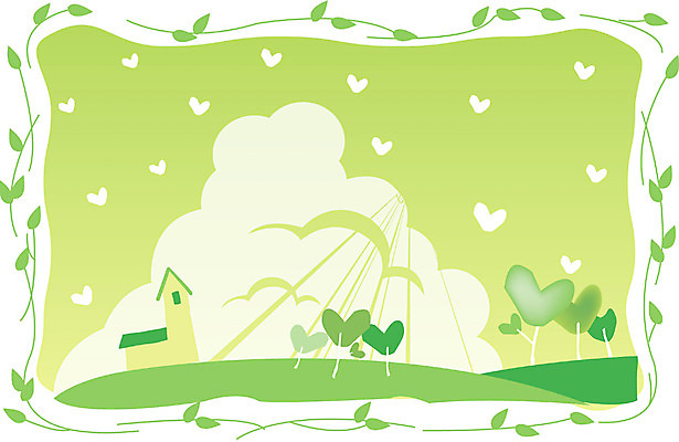 EPS 클립아트 식물 사계절 계절 꽃 백그라운드 일러스트 자연 주택 풍경 사람없음 야외 초록색 새싹 마을 봄 국내일러스트 컬러 건물 생태계 파일형식 벡터