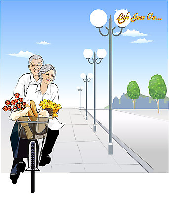 EPS 주간 웰빙 부부 커플 여자 할아버지 노년 남자 행복 할머니 여유 꽃다발 여행 일러스트 함께함 사랑 사람 야외 두명 생활 실버라이프 장보기 자전거 노부부 산책 로맨틱 도시 시장 실버 장 동행 금술 우피족 잉꼬부부 노인만 성인만 국내일러스트 자연요소 라이프스타일 꽃 감정 컨셉 관계 휴식 성인 바이크 파일형식 벡터