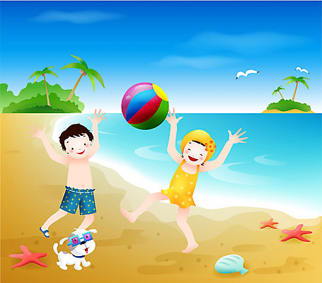 EPS 주간 계절 여자 남자 딸 행복 아들 어린이 새끼 바다 일러스트 가족 휴가 휴식 사람 취미 해변 야외 두명 라이프 여름 여름휴가 바캉스 공휴일 자녀 개 주말 어린이만 국내일러스트 자연요소 동물 기념일 감정 컨셉 포유류 관계 생활 파일형식 벡터 여름_계절