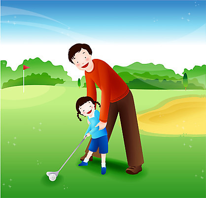 EPS 주간 공원 공공시설 여자 남자 딸 행복 어린이 골프 일러스트 가족 골프장 레저 휴식 사람 취미 야외 두명 라이프 레포츠 소풍 화목 아빠 연습 부녀 국내일러스트 자연요소 감정 컨셉 스포츠시설 관계 생활 야외활동 구기 시설 파일형식 벡터
