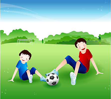 EPS 주간 공원 공공시설 남자 행복 아들 어린이 일러스트 축구공 가족 휴식 사람 야외 두명 운동 축구 화목 운동장 아빠 형제 부자지간 남자만 국내일러스트 자연요소 감정 컨셉 공 축구용품 스포츠시설 관계 건강 구기 공간 시설 파일형식 벡터