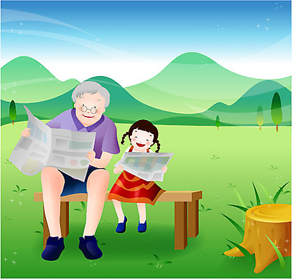 EPS 주간 공원 공공시설 여자 할아버지 남자 행복 어린이 벤치 의자 일러스트 가정 가족 휴식 손녀 대가족 사람 취미 야외 두명 라이프 공휴일 독서 봄 자녀 손주 주말 국내일러스트 자연요소 계절 기념일 노년 감정 가구 컨셉 관계 생활 시설 파일형식 벡터