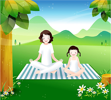 EPS 주간 웰빙 공원 공공시설 여자 딸 행복 어린이 다이어트 일러스트 요가 가정 가족 엄마 휴식 건강 사람 취미 야외 두명 라이프 공휴일 운동 자녀 명상 주말 여자만 국내일러스트 자연요소 기념일 감정 컨셉 관계 생활 시설 파일형식 벡터