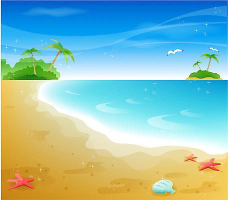 EPS 주간 사계절 계절 바다 섬 백그라운드 일러스트 자연 하늘 풍경 해변 사람없음 야외 여름 국내일러스트 자연요소 생태계 파일형식 벡터