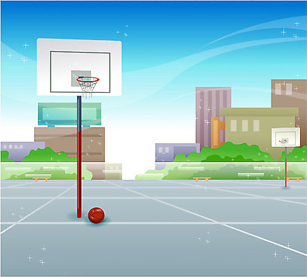 EPS 주간 시설물 현대건축 건축 백그라운드 일러스트 스포츠시설 하늘 농구 농구공 풍경 사람없음 야외 농구대 농구장 국내일러스트 자연요소 건축물 스포츠 공 구기 골대 시설 파일형식 벡터