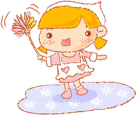 EPS 전신 클립아트 라이프스타일 여자 어린이 가사 일러스트 한명 서기 사람 소녀 10대 앞치마 먼지떨이 청소 방청소 여자만 여자한명만 소녀만 국내일러스트 1 모션 청소년 생활 청소도구 어린이만 파일형식 벡터