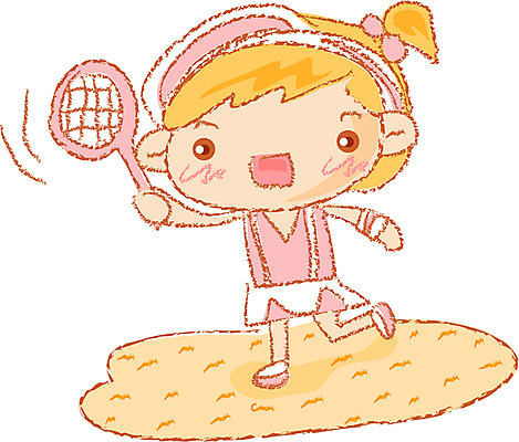 EPS 전신 클립아트 라이프스타일 여자 어린이 일러스트 한명 서기 사람 소녀 20대 성인 여름 레포츠 운동 테니스 배드민턴 여자만 여자한명만 국내일러스트 1 계절 모션 레저 건강 청년 생활 구기 파일형식 벡터