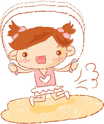 EPS 전신 클립아트 라이프스타일 여자 어린이 일러스트 건강 한명 서기 사람 소녀 10대 운동 헬스 줄넘기 여자만 여자한명만 소녀만 국내일러스트 1 모션 청소년 생활 어린이만 파일형식 벡터