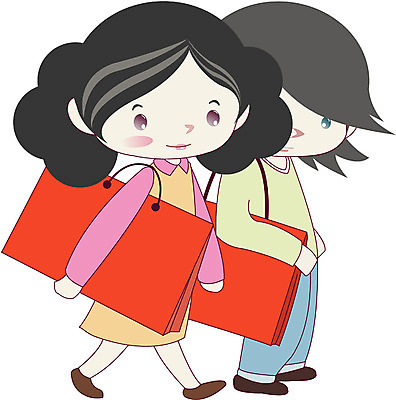 EPS 전신 클립아트 라이프스타일 커플 여자 남자 일러스트 서기 사람 성인 두명 쇼핑 쇼핑백 성인만 국내일러스트 가방 관계 모션 생활 파일형식 벡터