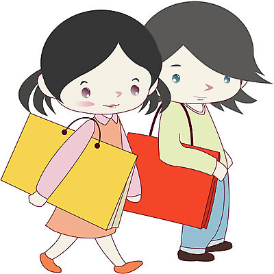 EPS 전신 클립아트 라이프스타일 커플 여자 남자 일러스트 서기 사람 성인 두명 쇼핑 쇼핑백 성인만 국내일러스트 가방 관계 모션 생활 파일형식 벡터