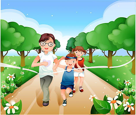 EPS 주간 나무 계절 공원 공공시설 여자 남자 꽃 딸 행복 길 아들 선 줄 일러스트 가정 가족 하늘 날씨 사랑 가족애 웃음 사람 경기 소년 야외 세명 여름 부모 달리기 운동 맑음 화목 자녀 아빠 숲 즐거움 체육대회 골인 국내일러스트 자연요소 식물 감정 어린이 스포츠 컨셉 관계 모션 표정 건강 체육 시설 대회 파일형식 벡터