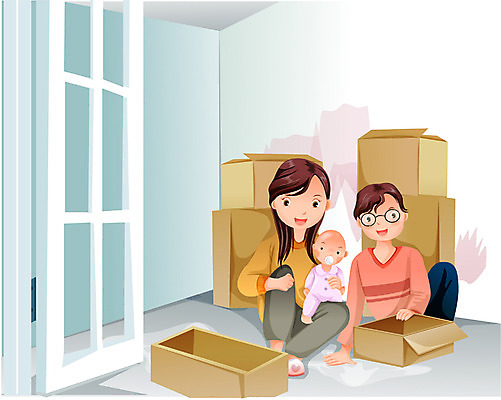 EPS 여자 남자 행복 일러스트 포장 가정 가족 엄마 새출발 주택 실내 사랑 가족애 웃음 사람 앉기 두명 상자 부모 문 화목 방 육아 자녀 아빠 이사 핵가족 즐거움 이삿짐 국내일러스트 감정 컨셉 관계 모션 새로움 표정 내부 건물 출발 파일형식 벡터