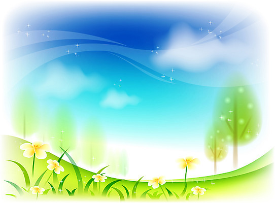 EPS 주간 사계절 계절 꽃 백그라운드 일러스트 자연 하늘 풍경 초원 사람없음 야외 봄 국내일러스트 자연요소 식물 생태계 파일형식 벡터