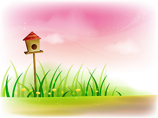 EPS 사계절 계절 백그라운드 일러스트 자연 하늘 풍경 초원 사람없음 야외 봄 국내일러스트 생태계 파일형식 벡터