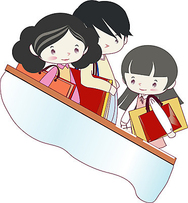 EPS 클립아트 라이프스타일 커플 공공시설 여자 남자 일러스트 서기 사람 상반신 성인 세명 쇼핑 쇼핑백 에스컬레이터 성인만 국내일러스트 가방 관계 모션 생활 시설 파일형식 벡터