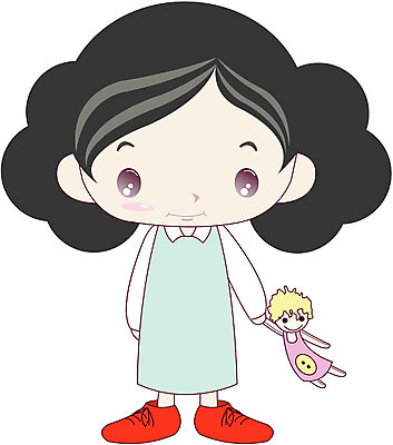 EPS 전신 클립아트 캐릭터 여자 초등학생 어린이 인형 일러스트 한명 서기 사람 소녀 여자만 여자한명만 어린이만 소녀만 소녀한명만 일러캐릭터 1 학생 모션 파일형식 벡터