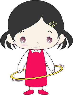 EPS 전신 클립아트 캐릭터 여자 초등학생 어린이 일러스트 한명 서기 사람 소녀 훌라후프 여자만 여자한명만 어린이만 소녀만 소녀한명만 일러캐릭터 1 학생 모션 파일형식 벡터