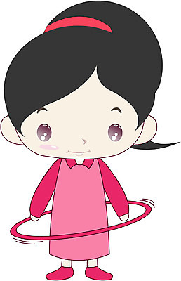 EPS 전신 클립아트 캐릭터 여자 초등학생 어린이 일러스트 한명 서기 사람 소녀 훌라후프 여자만 여자한명만 어린이만 소녀만 소녀한명만 일러캐릭터 1 학생 모션 파일형식 벡터