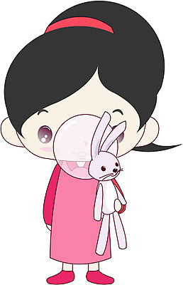 EPS 전신 클립아트 캐릭터 여자 초등학생 어린이 인형 일러스트 한명 서기 사람 소녀 토끼 껌 여자만 여자한명만 어린이만 소녀만 소녀한명만 일러캐릭터 1 학생 포유류 모션 반려동물 파일형식 벡터