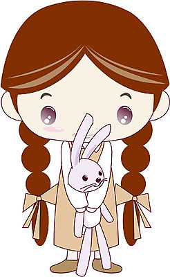 EPS 전신 클립아트 캐릭터 여자 초등학생 어린이 인형 일러스트 한명 서기 사람 소녀 토끼 여자만 여자한명만 어린이만 소녀만 소녀한명만 일러캐릭터 1 학생 포유류 모션 반려동물 파일형식 벡터
