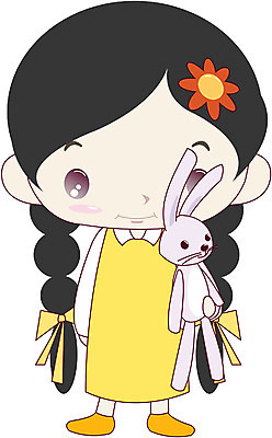 EPS 전신 클립아트 캐릭터 여자 초등학생 어린이 인형 일러스트 한명 서기 사람 소녀 토끼 여자만 여자한명만 어린이만 소녀만 소녀한명만 일러캐릭터 1 학생 포유류 모션 반려동물 파일형식 벡터