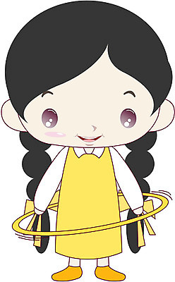 EPS 전신 클립아트 캐릭터 여자 초등학생 어린이 일러스트 한명 서기 사람 소녀 훌라후프 여자만 여자한명만 어린이만 소녀만 소녀한명만 일러캐릭터 1 학생 모션 파일형식 벡터