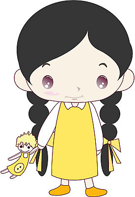 EPS 전신 클립아트 캐릭터 여자 초등학생 어린이 인형 일러스트 한명 서기 사람 소녀 여자만 여자한명만 어린이만 소녀만 소녀한명만 일러캐릭터 1 학생 모션 파일형식 벡터