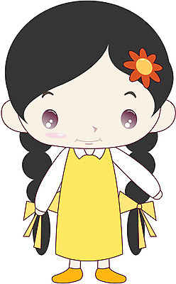 EPS 전신 클립아트 캐릭터 여자 초등학생 어린이 일러스트 한명 서기 사람 소녀 여자만 여자한명만 어린이만 소녀만 소녀한명만 일러캐릭터 1 학생 모션 파일형식 벡터