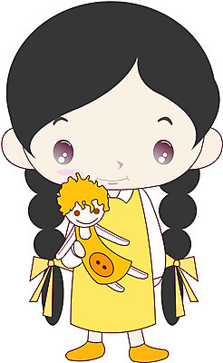 EPS 전신 클립아트 캐릭터 여자 초등학생 어린이 인형 일러스트 한명 서기 사람 소녀 여자만 여자한명만 어린이만 소녀만 소녀한명만 일러캐릭터 1 학생 모션 파일형식 벡터