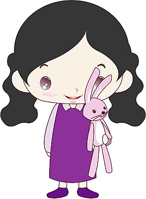 EPS 전신 클립아트 캐릭터 여자 초등학생 어린이 인형 일러스트 한명 서기 사람 소녀 토끼 여자만 여자한명만 어린이만 소녀만 소녀한명만 일러캐릭터 1 학생 포유류 모션 반려동물 파일형식 벡터