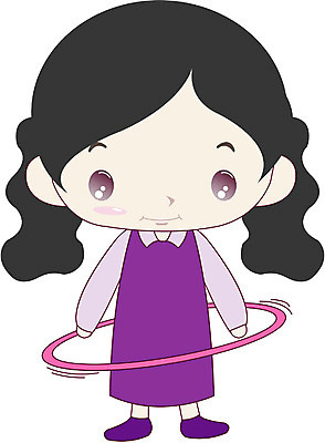 EPS 전신 클립아트 캐릭터 여자 초등학생 어린이 일러스트 한명 서기 사람 소녀 훌라후프 여자만 여자한명만 어린이만 소녀만 소녀한명만 일러캐릭터 1 학생 모션 파일형식 벡터