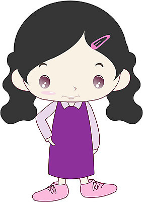 EPS 전신 클립아트 캐릭터 여자 초등학생 어린이 일러스트 한명 서기 사람 소녀 여자만 여자한명만 어린이만 소녀만 소녀한명만 일러캐릭터 1 학생 모션 파일형식 벡터