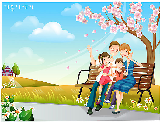 EPS 주간 계절 공원 공공시설 여자 남자 딸 아들 벤치 일러스트 가족 엄마 사랑 가족애 사람 소년 여러명 야외 봄 벚꽃 아빠 꽃놀이 국내일러스트 자연요소 꽃 감정 어린이 다수 의자 관계 축제 시설 파일형식 벡터