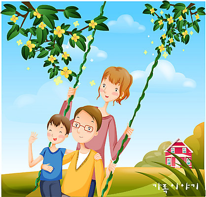 EPS 주간 계절 여자 남자 꽃 아들 일러스트 가족 엄마 사랑 가족애 사람 소년 야외 세명 봄 아빠 그네 꽃놀이 국내일러스트 자연요소 식물 감정 어린이 관계 축제 파일형식 벡터