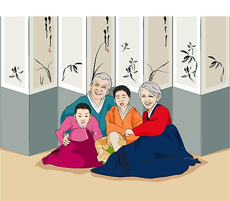 EPS 전통 웰빙 여자 명절 할아버지 노년 남자 행복 할머니 여유 어린이 일러스트 가족 아침 손자 손녀 새해 실내 사랑 미소 사람 여러명 생활 실버라이프 설날 추석 화목 실버 클래식 한복 손주 우피족 국내일러스트 주간 한국전통 라이프스타일 기념일 감정 다수 컨셉 관계 표정 성인 내부 전통의상 파일형식 벡터